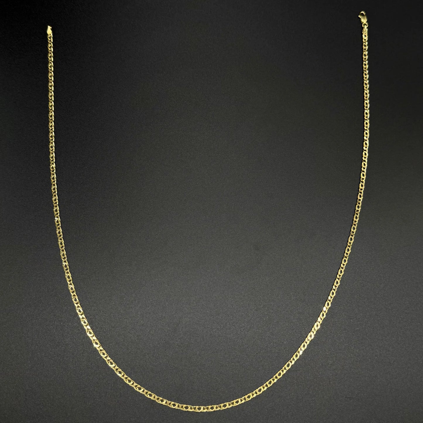 Cadena Figaro de Oro 14K – 30 cm | Joyería Celina