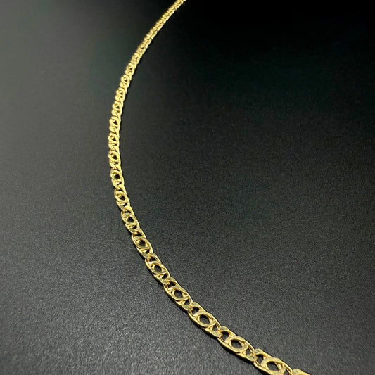 Cadena Figaro de Oro 14K – 30 cm | Joyería Celina